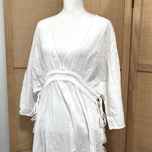 Solid & Striped The Kaftan Maxi Dress Size M White Swim Coverup - Picture 8 of 11